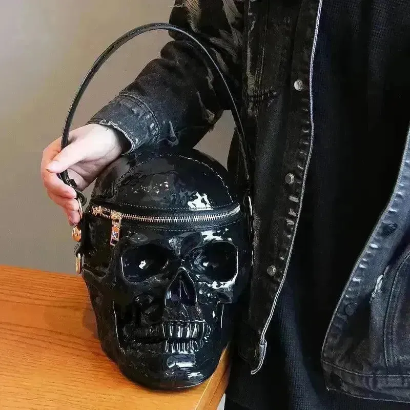 Edgy Punk Skull Mini Bag