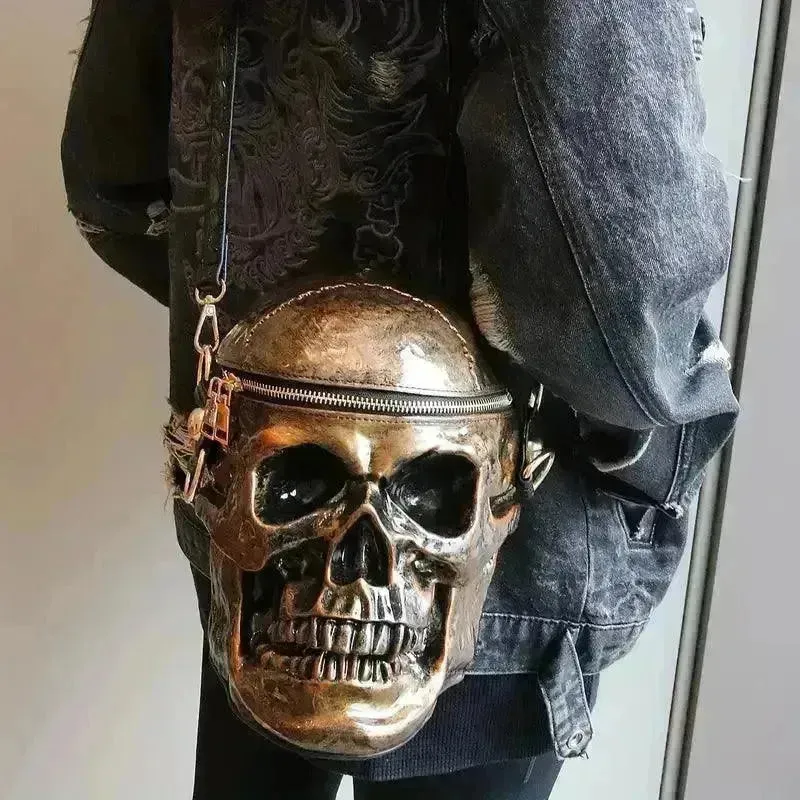 Edgy Punk Skull Mini Bag
