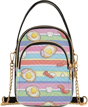 Egg Cloud Meat Sling Bag for Women, Small Shoulder Bag Crossbody Bag Purse with Chain Strap Top handle 5.91×3.15×8.27 Inches