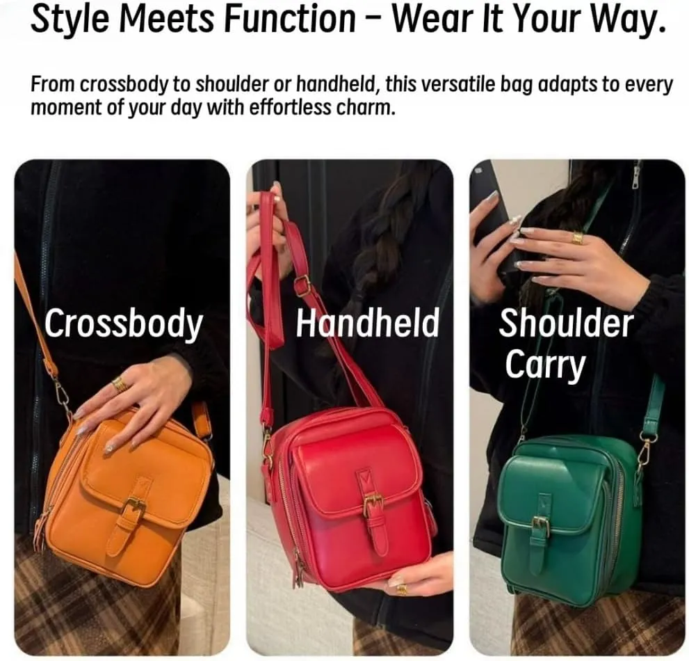 Enjoyaitlife Crossbody Bag, Collaborate 1 Crossbody Leather Bag, Urvashi Anti Theft Bags,Forcipower Cross body Bags for Women