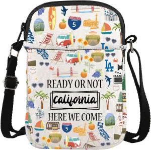 ENSIANTH California State Trip Crossbody Purses Bag Golden State Vacation Souvenir Gift California Travel Lover Messenger Bag