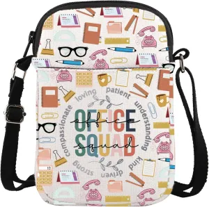 ENSIANTH Office Crew Office Squad Gift Office Staff Appreciation Crossbody Bag Office Secretary Team Gift Office Life Gift