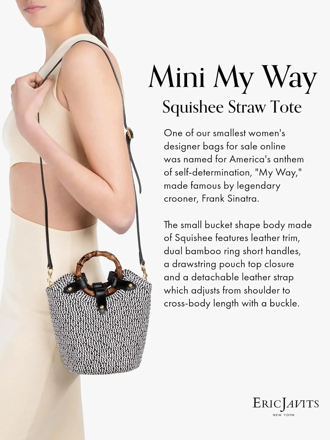 Eric Javits Mini My Way Crossbody Purse - Small Crossbody Bags for Women - Designer Cross Body Purses for Women