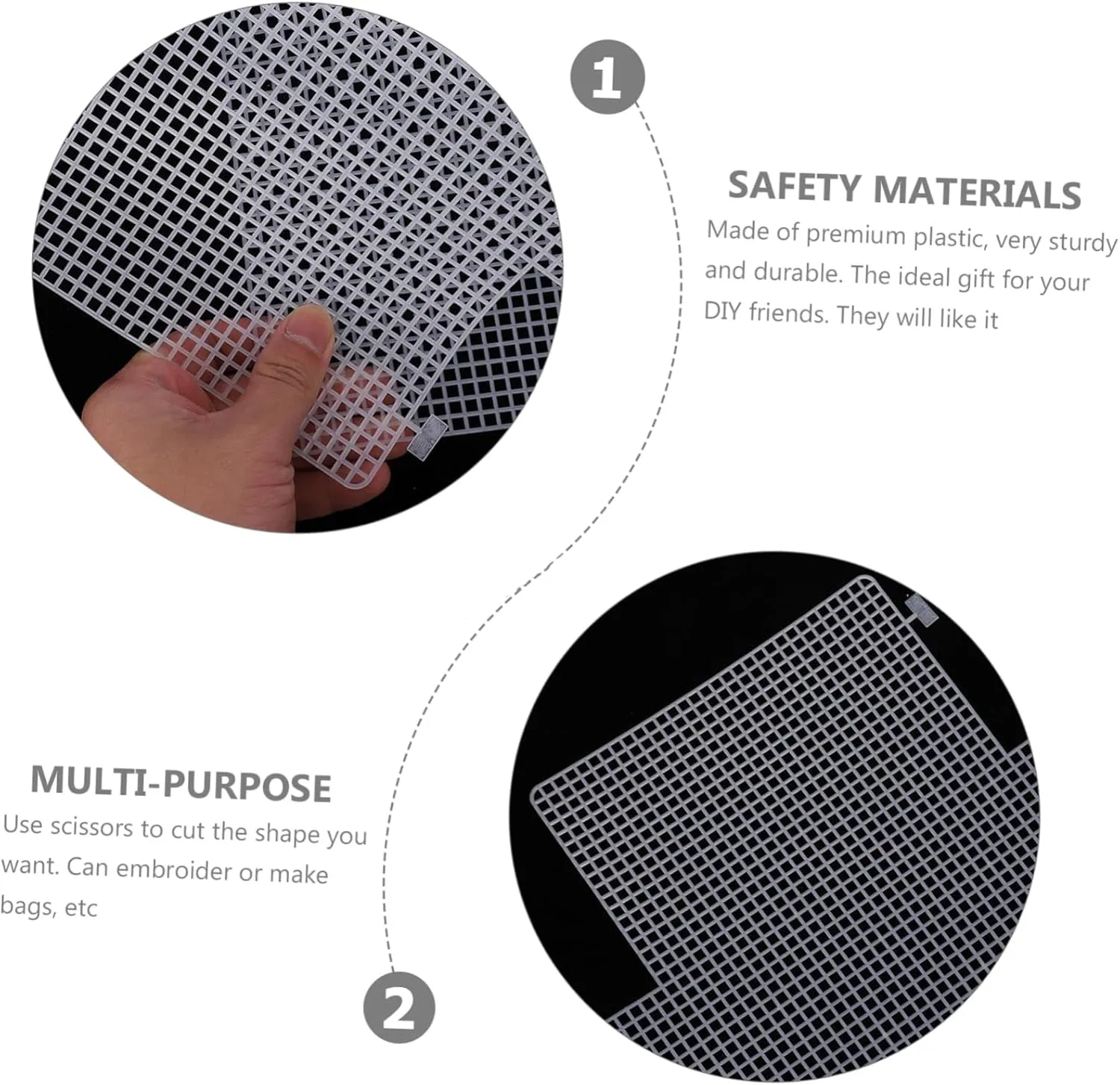 EXCEART 4pcs Sheets Plastic Purse Yarn Bags Cross Stitch Embroidery Accessories The Cross Clear Plastic Canvas to Weave Packet Network Handbag Bag Accessories Mesh Woven Bag Canvas Wallet