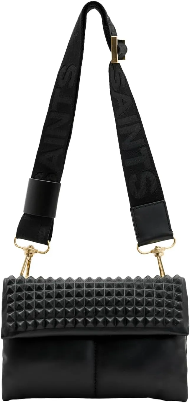Ezra Stud Crossbody, Black