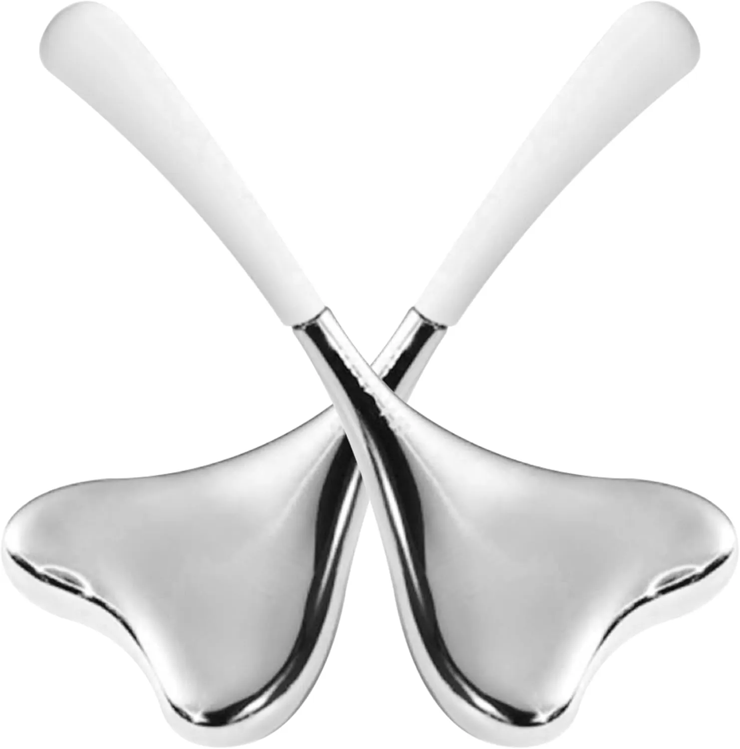 Face Massager Skin Care Ice Globes for Face Stainless Steel Face Beauty Tools V-Shaped Gua Sha Facial Tools for Women Esthetician Supplies Cooling Spa Globes with Storage Case, ice roller