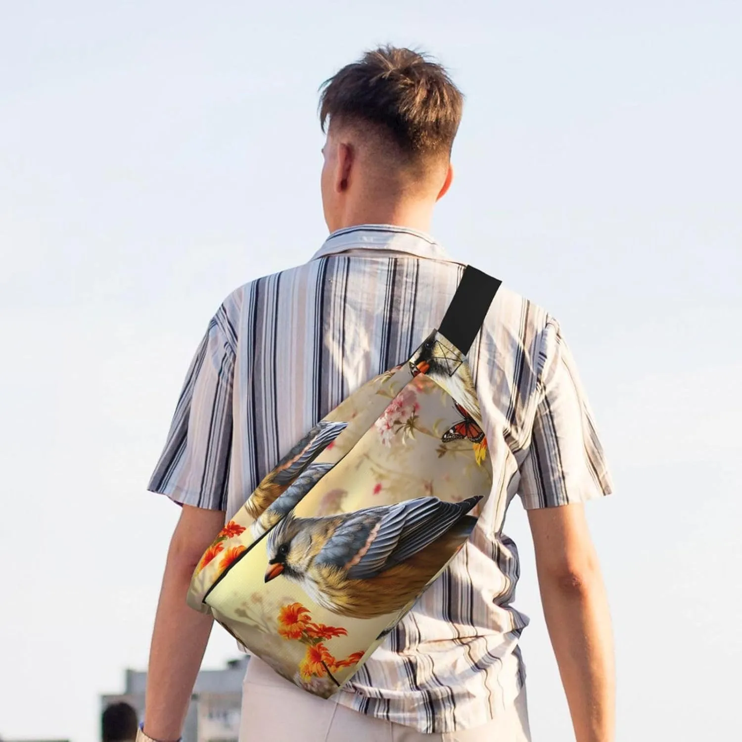 Fanny Pack for Women Men Waist Bag Waterproof Sparrow Birds Sing Belt Bag with Adjustable Strap
