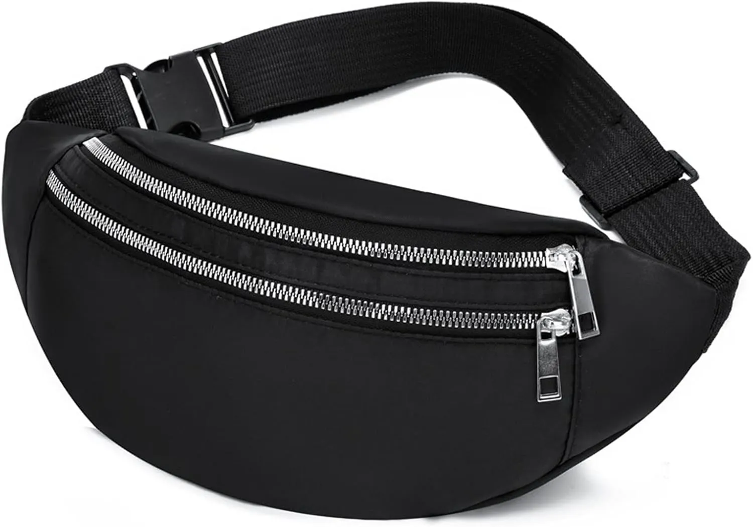 Fanny Pack Men Waist Bag Breast Package Waterproof Outdoor Sports Chest Bag Pouch Korean-Style Fanny Pouch Crossbody Male Banana Bags (Black)
