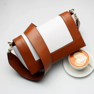Fashion Genuine Leather Women Bag Luxury Handbags VL PINK AND GRAY  Small Messenger Shoulder Bag Panelled Crossbody Bags