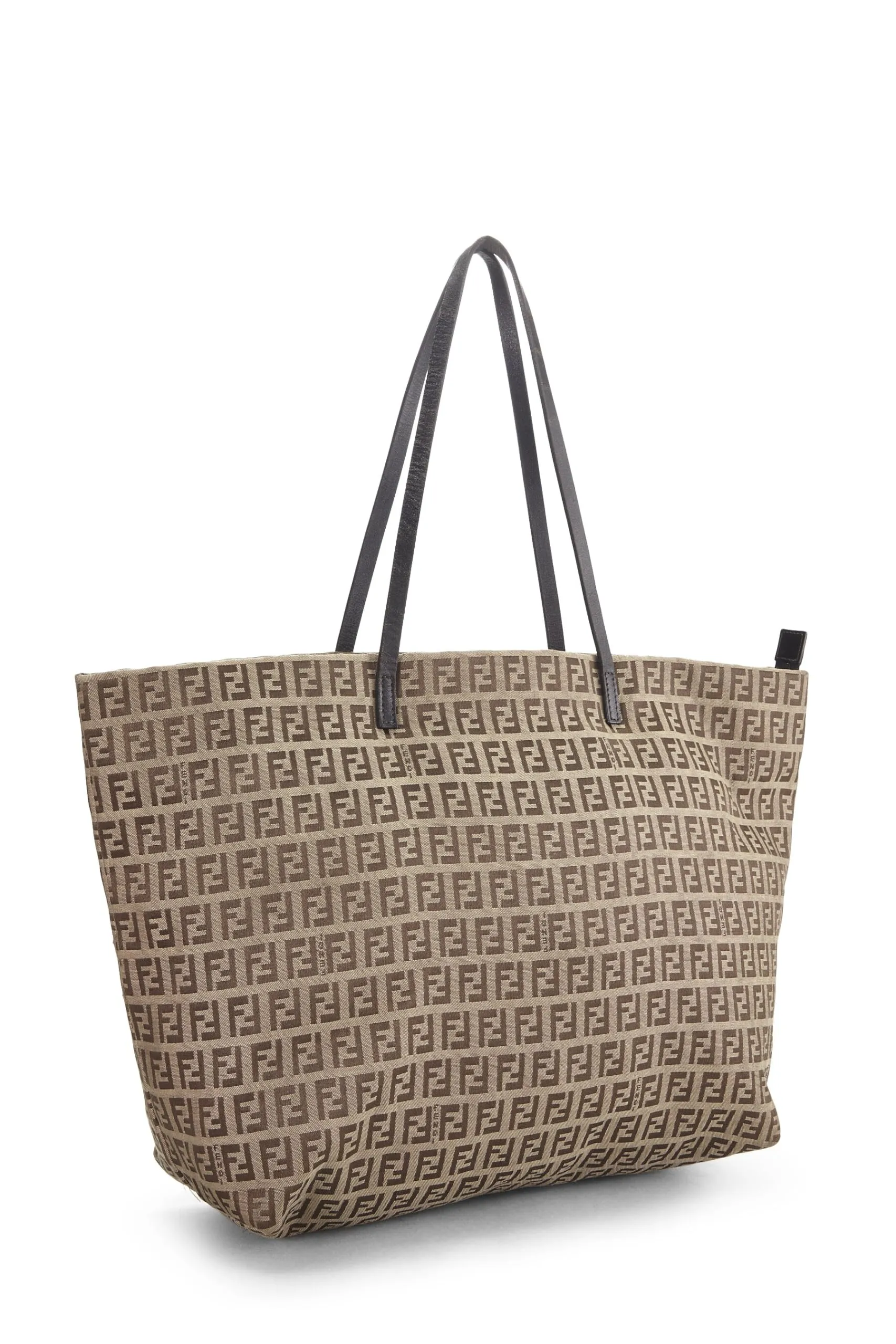 Fendi,  Brown Zucchino Roll Tote, Brown
