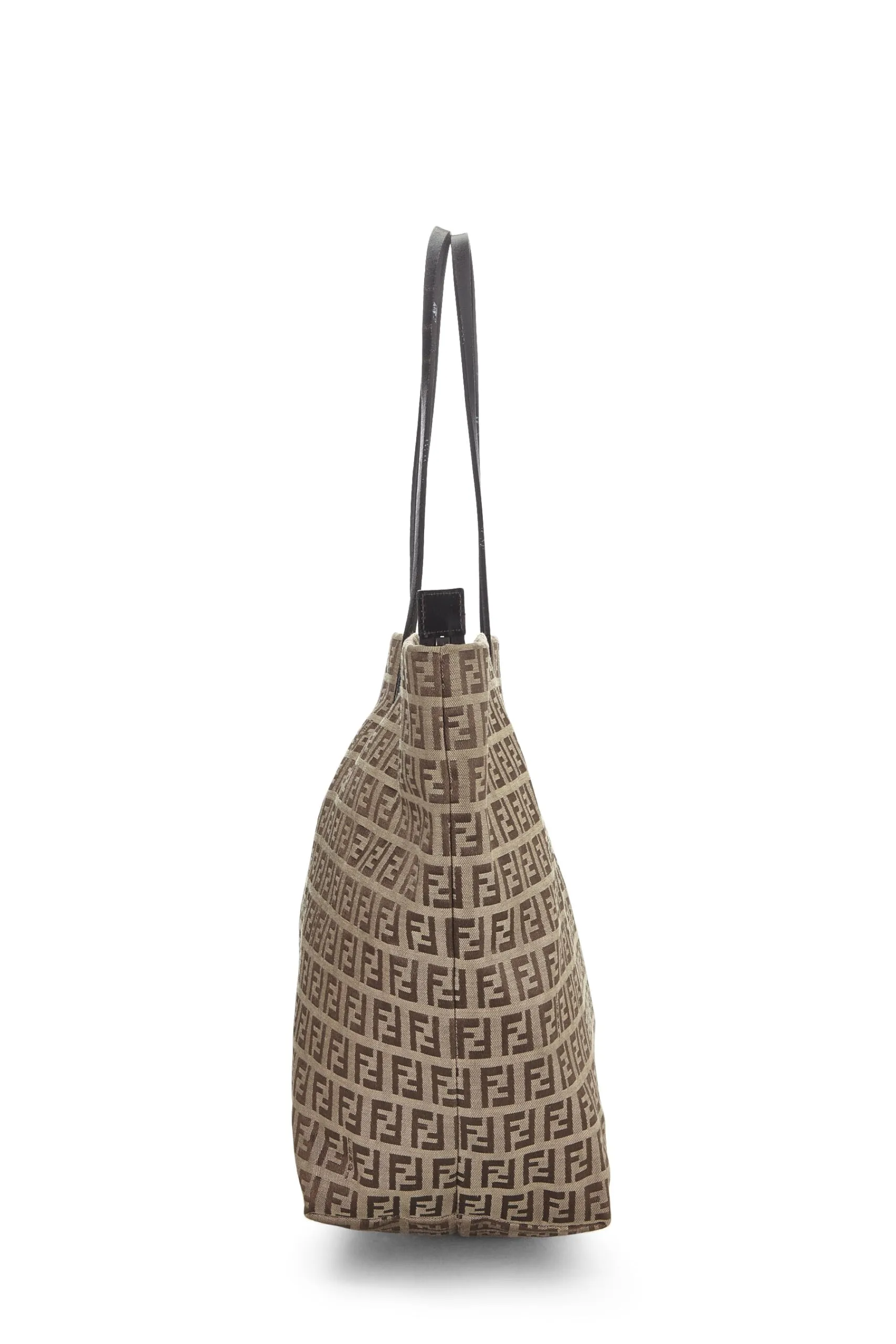 Fendi,  Brown Zucchino Roll Tote, Brown