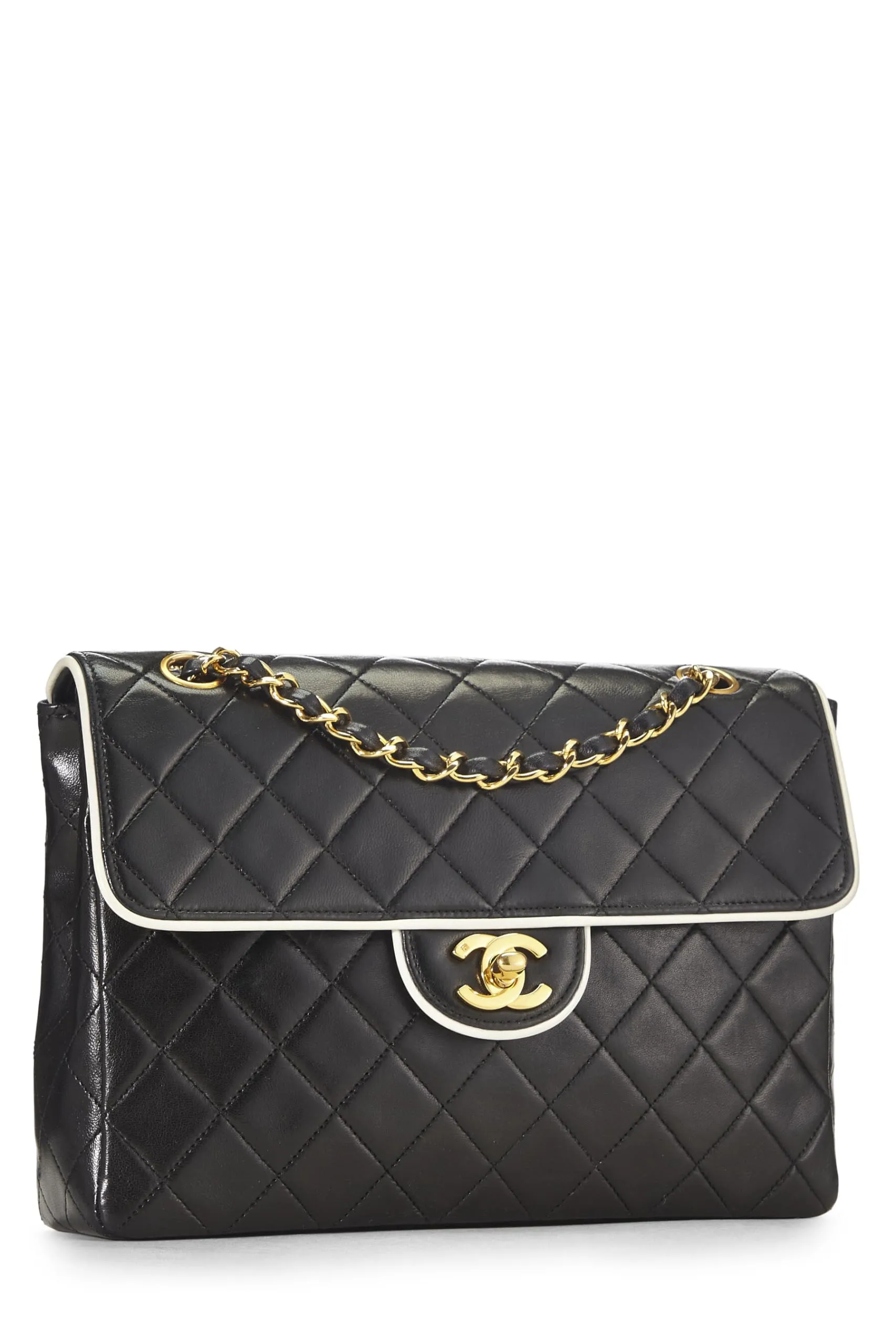 Festive offer Flawless Quilted Chanel, Lambskin Black Small, Flap Half  Black