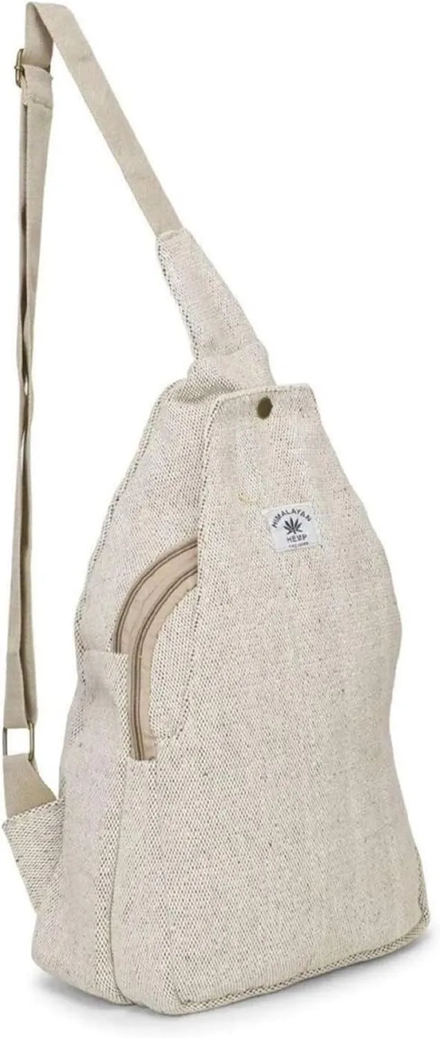 FIBERGOLD Hemp Shoulder Bag | Handmade Travel Bag with Passport Holder & Pouch | Eco-Friendly and Durable Hemp Crossbody Bag