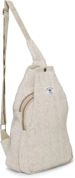 FIBERGOLD Hemp Shoulder Bag | Handmade Travel Bag with Passport Holder & Pouch | Eco-Friendly and Durable Hemp Crossbody Bag