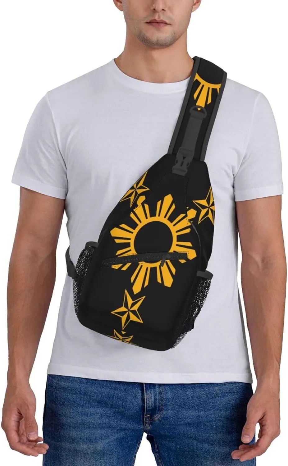 Filipino Philippines Flag Sling Backpack for Women Men, Chest Bag Daypack Crossbody for Travel Sport Running Hiking
