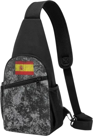 Flag of Spain Sling Bag Crossbody Backpack Shoulder Casual Daypack Bags for Men Women
