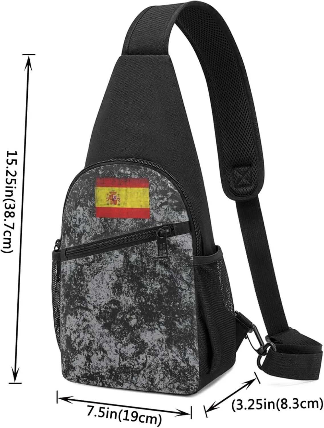 Flag of Spain Sling Bag Crossbody Backpack Shoulder Casual Daypack Bags for Men Women