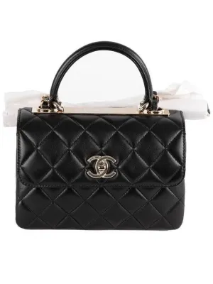 Flap Best-value Chic Bag Logo Chanel Gold Black Cross CC