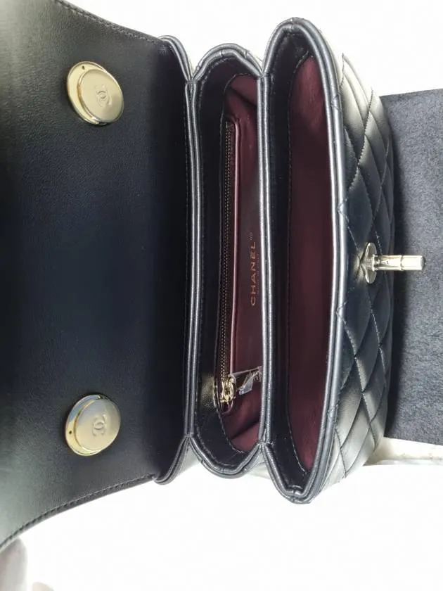 Flap Best-value Chic Bag Logo Chanel Gold Black Cross CC