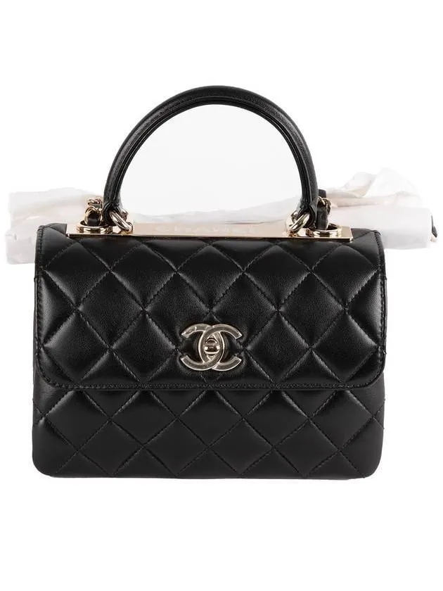 Flap Best-value Chic Bag Logo Chanel Gold Black Cross CC