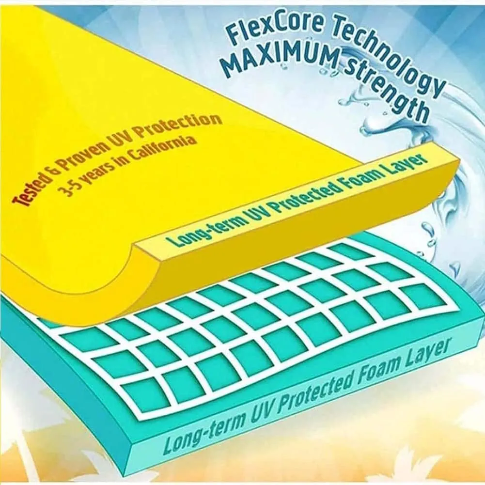 Floating Water Pad, 3-Layer Tear-Resistant XPE Foam Floating Mat, Roll-Up Floating Island for Pool Lake Ocean and Rivers Water Activities,Blue,2.7m x 1.8m x 3.3cm