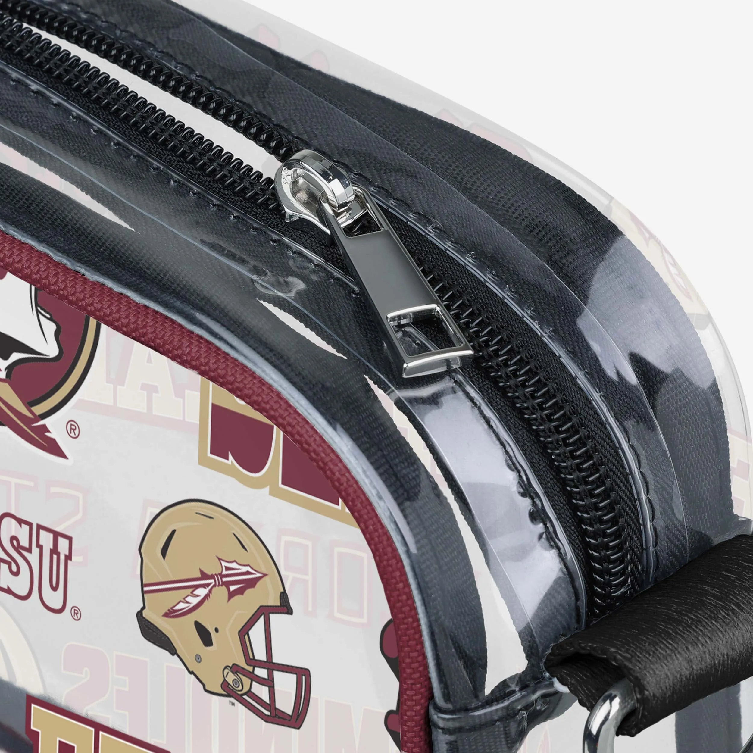 Florida State Seminoles Repeat Retro Print Clear Crossbody Bag