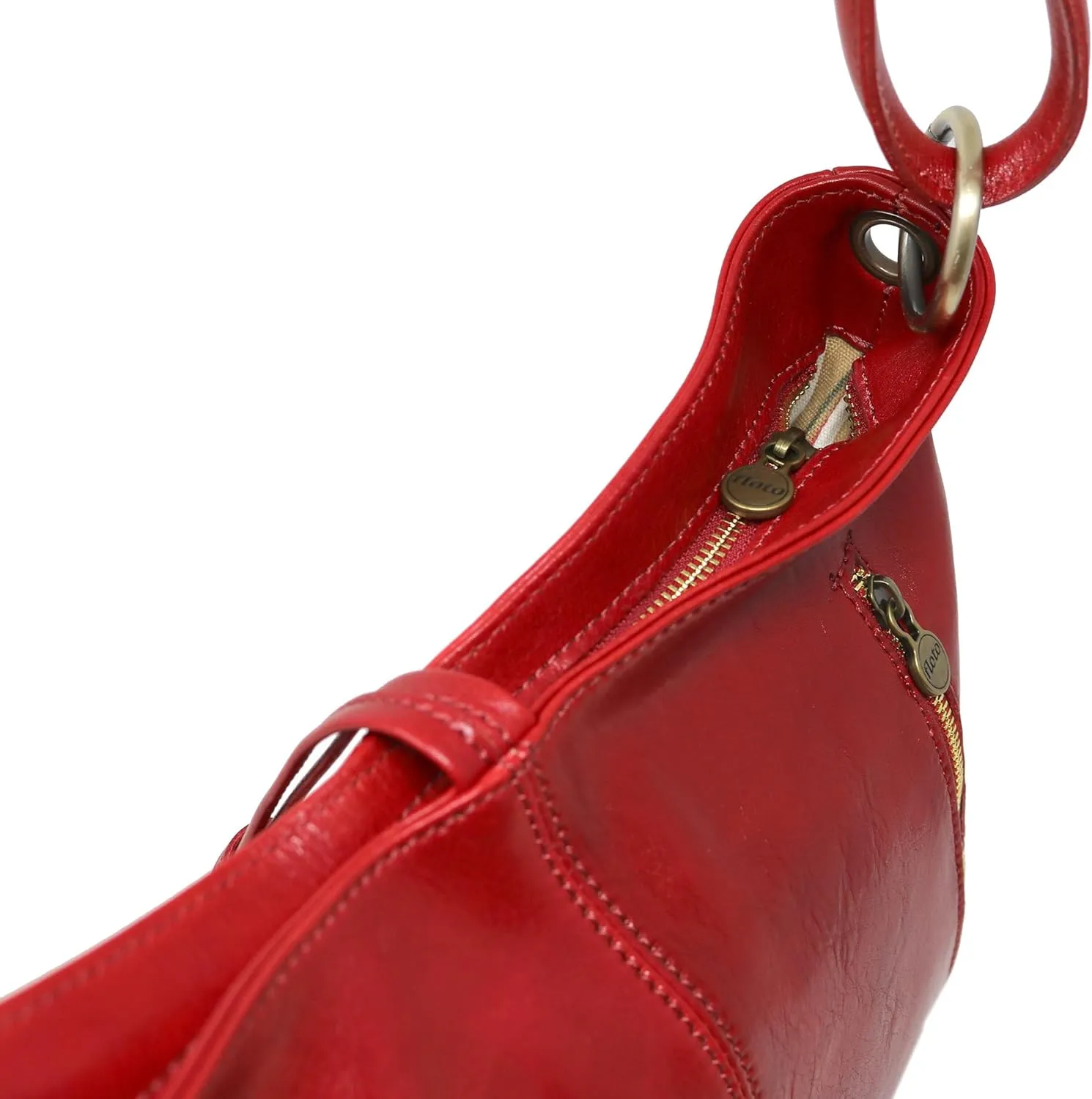 Floto Tavoli Leather Shoulder Bag Women's Handbag with Crossbody Strap
