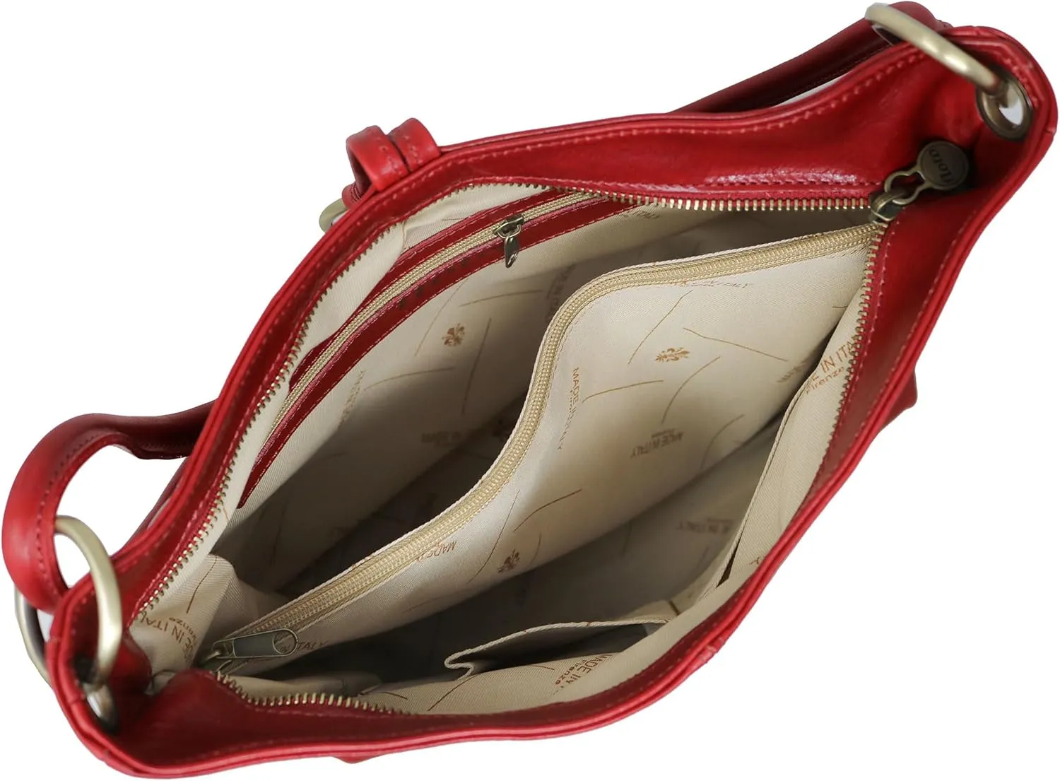 Floto Tavoli Leather Shoulder Bag Women's Handbag with Crossbody Strap