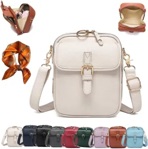 Forcipower Crossbody Bag, Collaboraten1 Crossbody Leather Bag, Vintage Shoulder Handbag with Card Slots