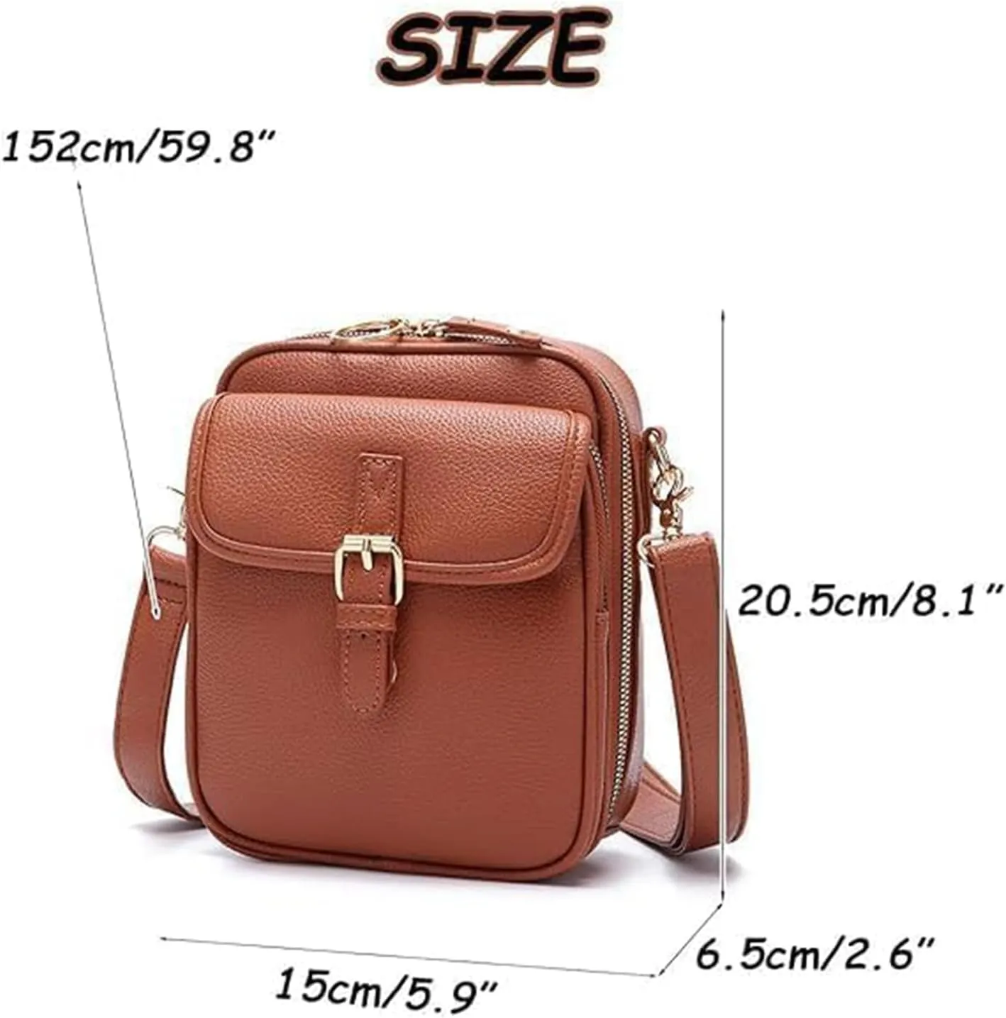 Forcipower Crossbody Bag, Crossbody Leather Bag, Vintage Leather Anti Theft Shoulder Bag