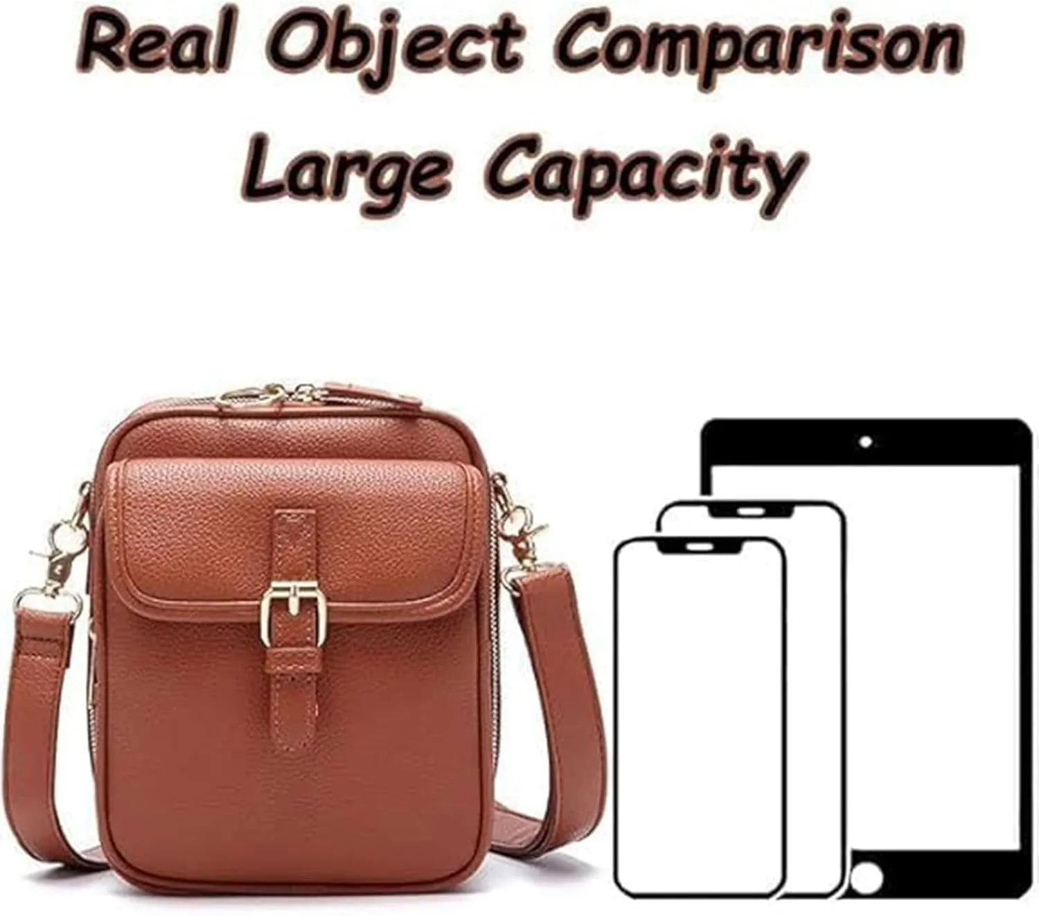 Forcipower Crossbody Bag, Crossbody Leather Bag, Vintage Leather Anti Theft Shoulder Bag