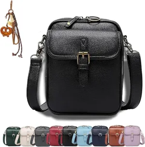 Forcipower Crossbody Bag, Crossbody Leather Bag, Vintage Leather Anti Theft Shoulder Bag