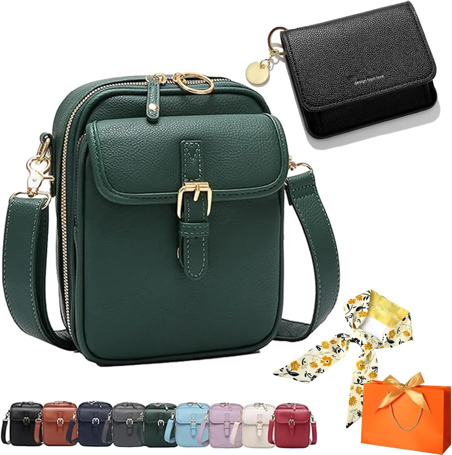 Forcipower Crossbody Leather Bag, Collaboraten1 Crossbody Leather Bag, Anti-Theft Vintage Shoulder Bag Purse
