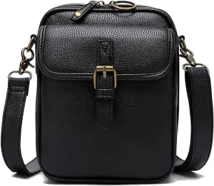 Forcipower Crossbody Leather Bag,Collaboraten1 Crossbody Bags Vintage Shoulder Handbag With Card Slots For Women