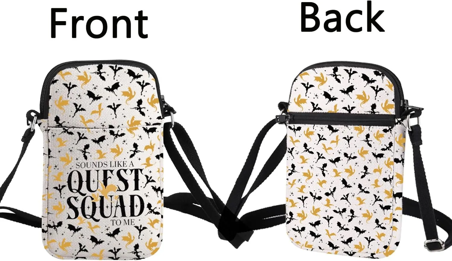 Fourth Wing Quest Squad Crossbody Bag Basgiath War College Gift Ridoc Shoulder Bag Dragon Rider Gift Bookish Handle Bag