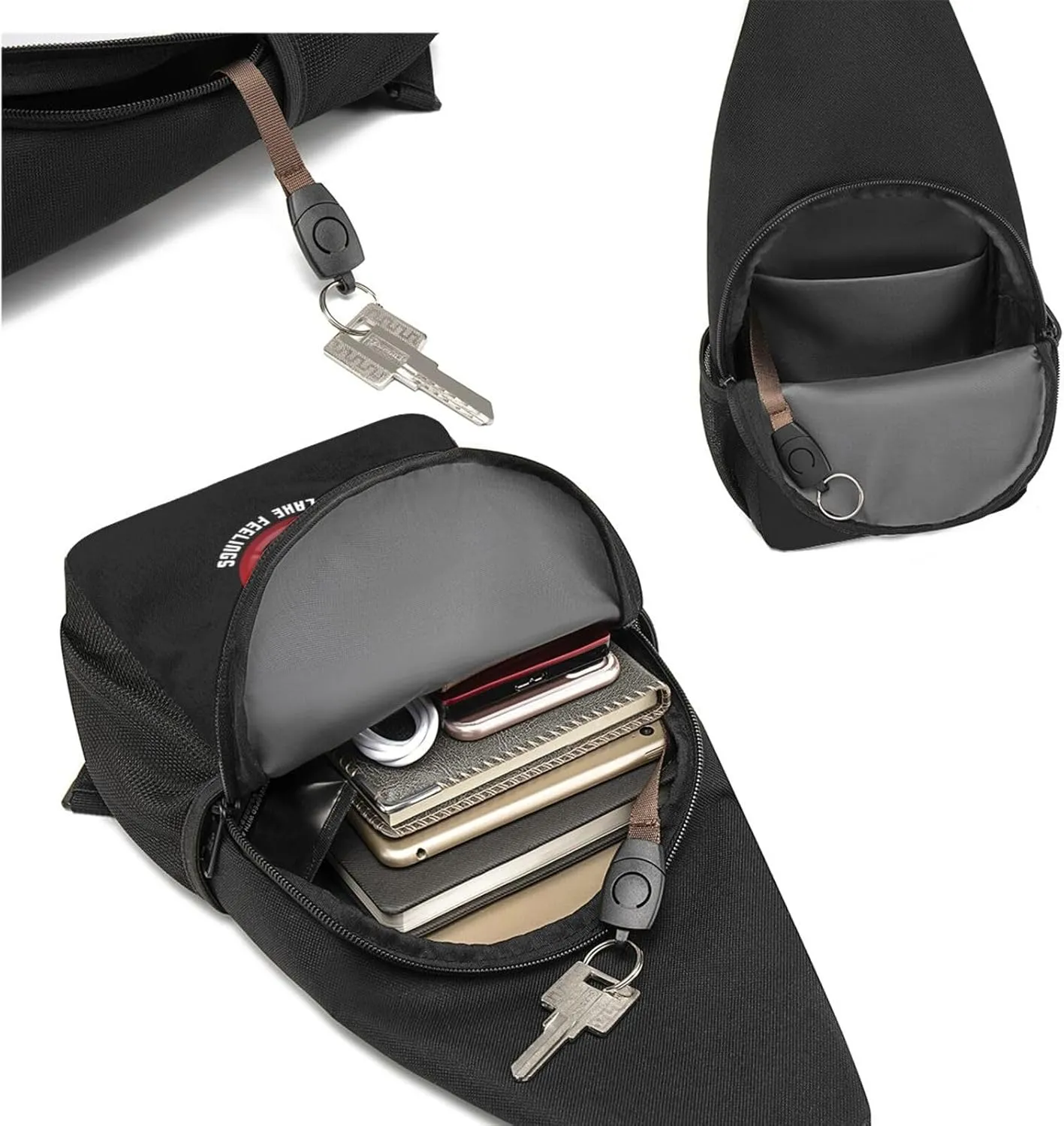 Fuck Your Feelings No Snowflakes Unisex Chest Bag Lightweight Crossbody Shoulder Bag Travel Pocket