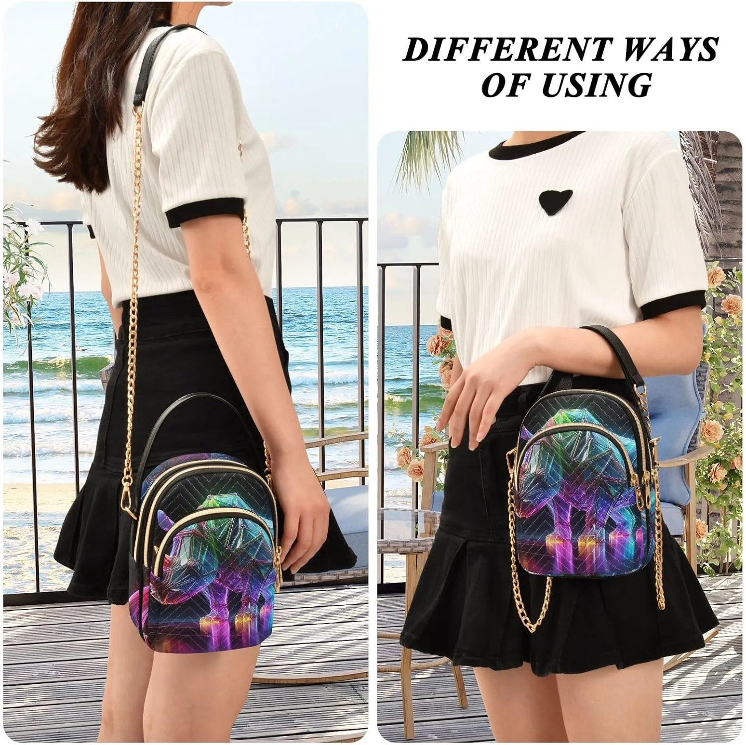 Funny Quilted Purse Crossbody Shoulder Handbags