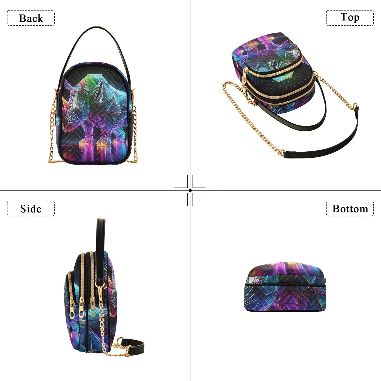 Funny Quilted Purse Crossbody Shoulder Handbags