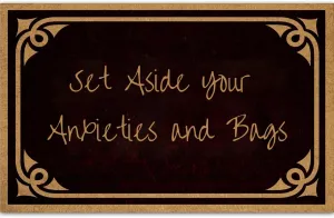 Funny Welcome Doormats,“Set Aside Your Anxieties and Bags”,for Outdoor Entrance,Doormat Indoor Entrance,16×24 INCH