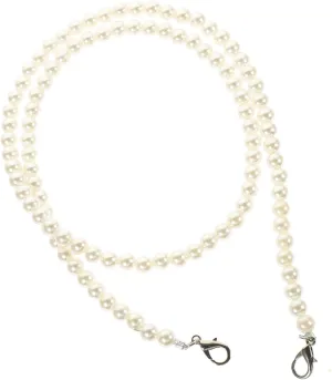 Gadpiparty Pearl Design Chain for DIY Bag Making Replacement Shoulder Strap with Lobster Clasps Elegant Accessory for Handbags and Crossbody Bags Versatile and Practical