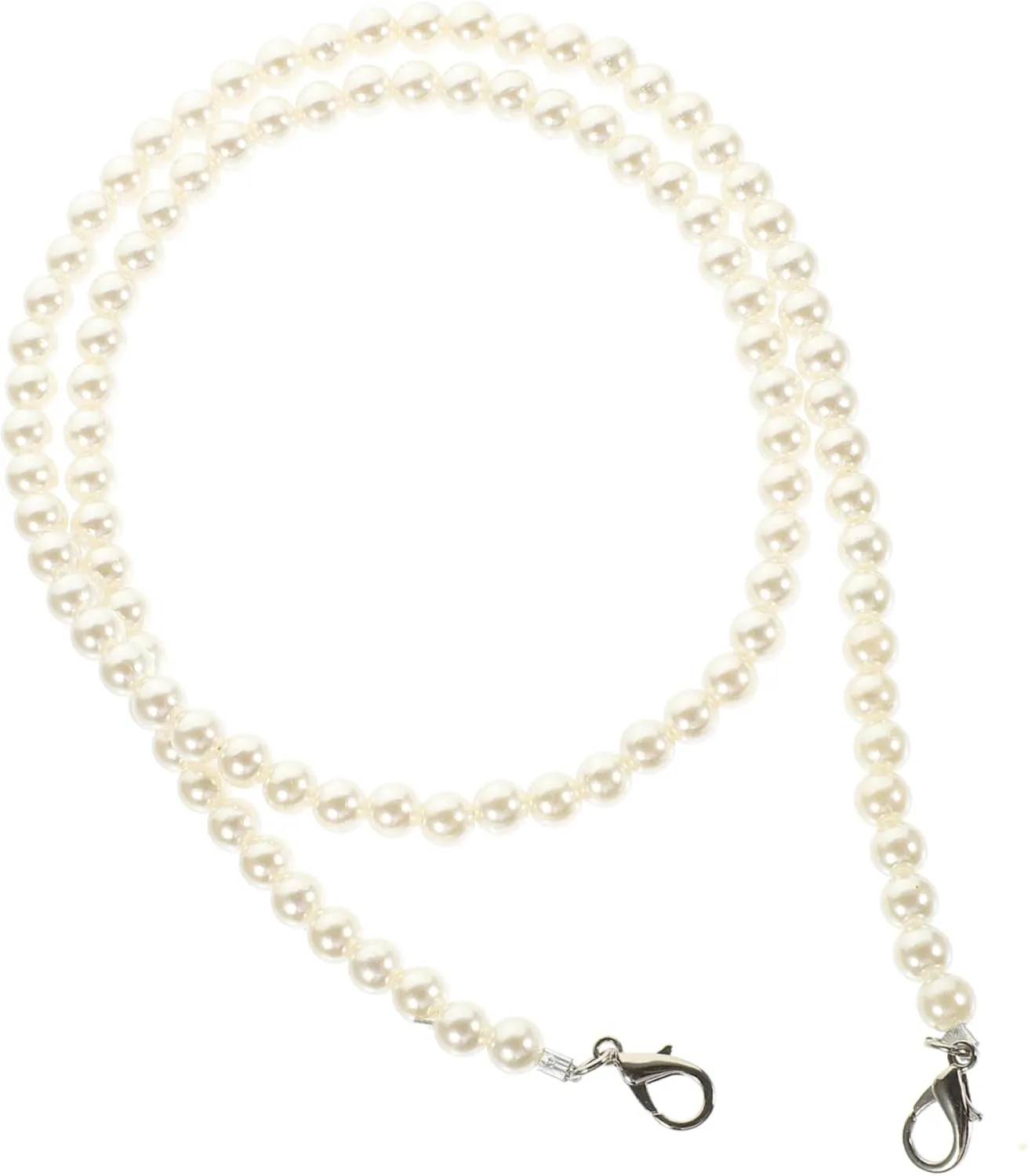 Gadpiparty Pearl Design Chain for DIY Bag Making Replacement Shoulder Strap with Lobster Clasps Elegant Accessory for Handbags and Crossbody Bags Versatile and Practical