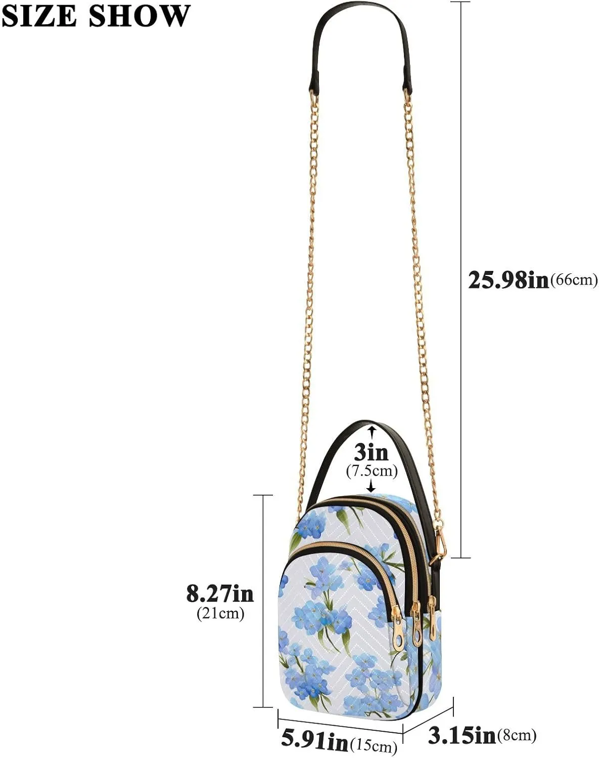 GAIGEO Watercolor Pink and White Flower Shoulder Purse Crossbody, Woman Crossbody Bag, Small Handbags Crossbody for Women