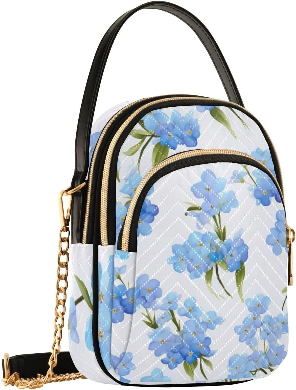 GAIGEO Watercolor Pink and White Flower Shoulder Purse Crossbody, Woman Crossbody Bag, Small Handbags Crossbody for Women