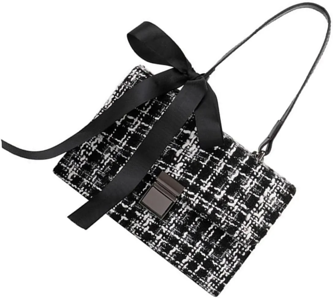 GALPADA Exquisite Shoulder Bag Women's Handbags Sling Crossbody Bag Fashionable Woolen Cloth