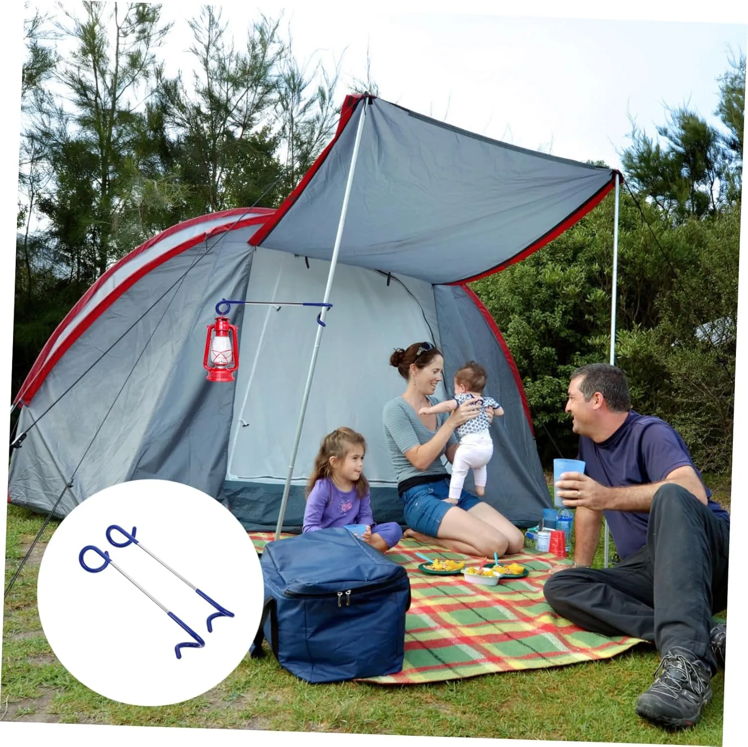 GANAZONO Light Stand Hook Torch Fixture Camping Light Lantern Mantles Gazebo Night Light Solar Lights Outdoor