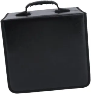 Garneck 400 Capacity Portable CD Dvd Storage Holder Bag Case Black Organizer for Media Discs Easy Zipper Closure for Travel and Daily Use