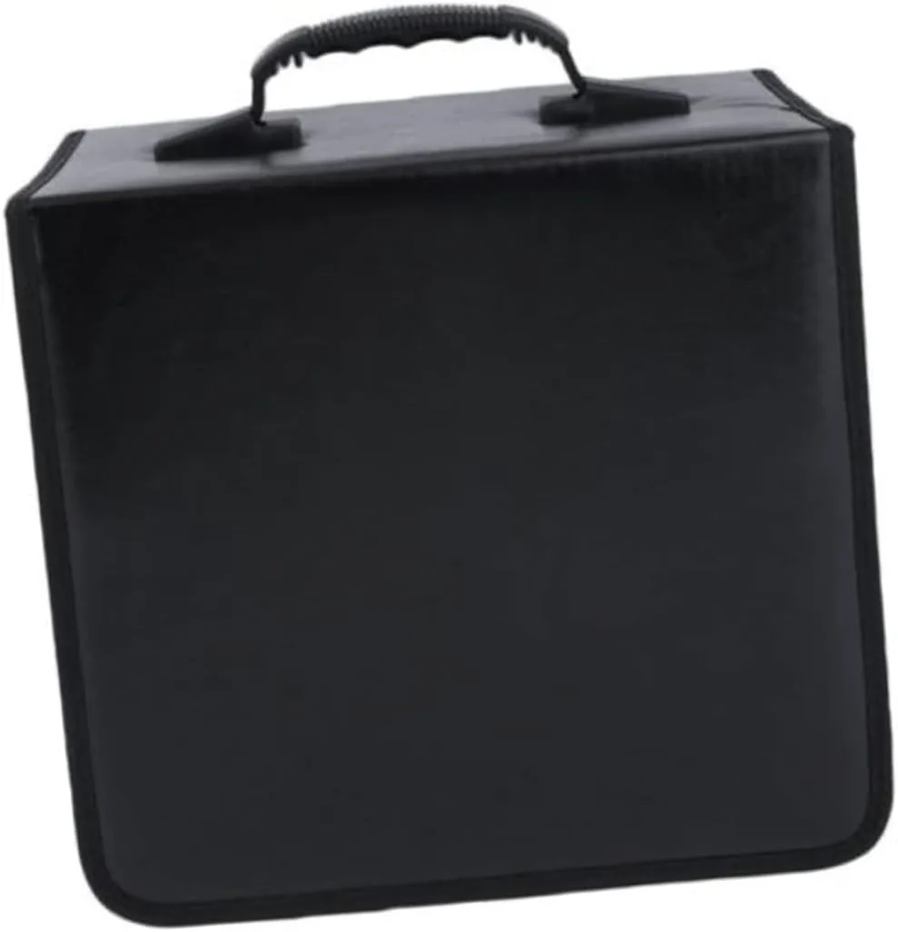 Garneck 400 Capacity Portable CD Dvd Storage Holder Bag Case Black Organizer for Media Discs Easy Zipper Closure for Travel and Daily Use