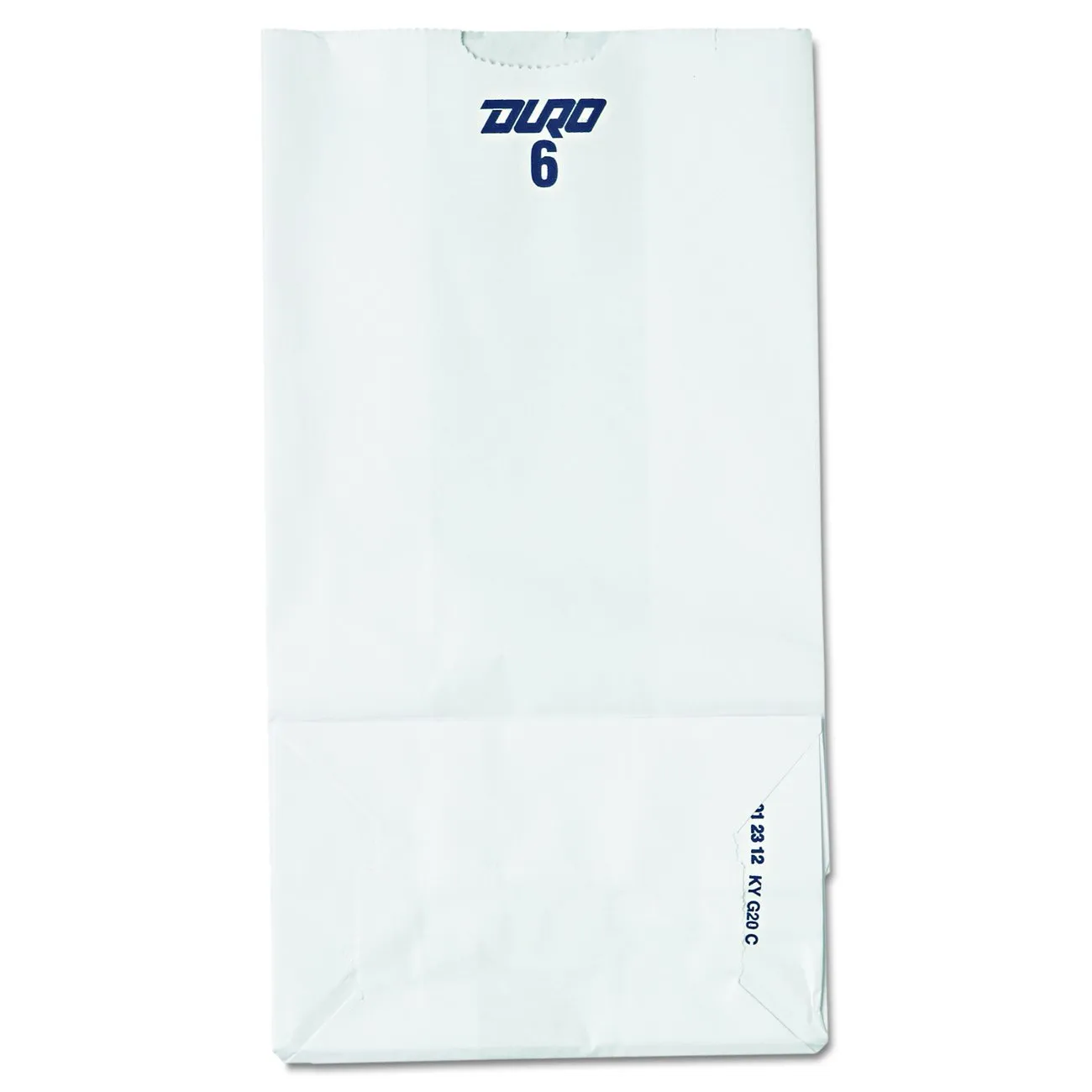General GW6500 #6 Paper Grocery Bag, 35lb White, Standard 6 x 3 5/8 x 11 1/16, (Case of 500 Bags)