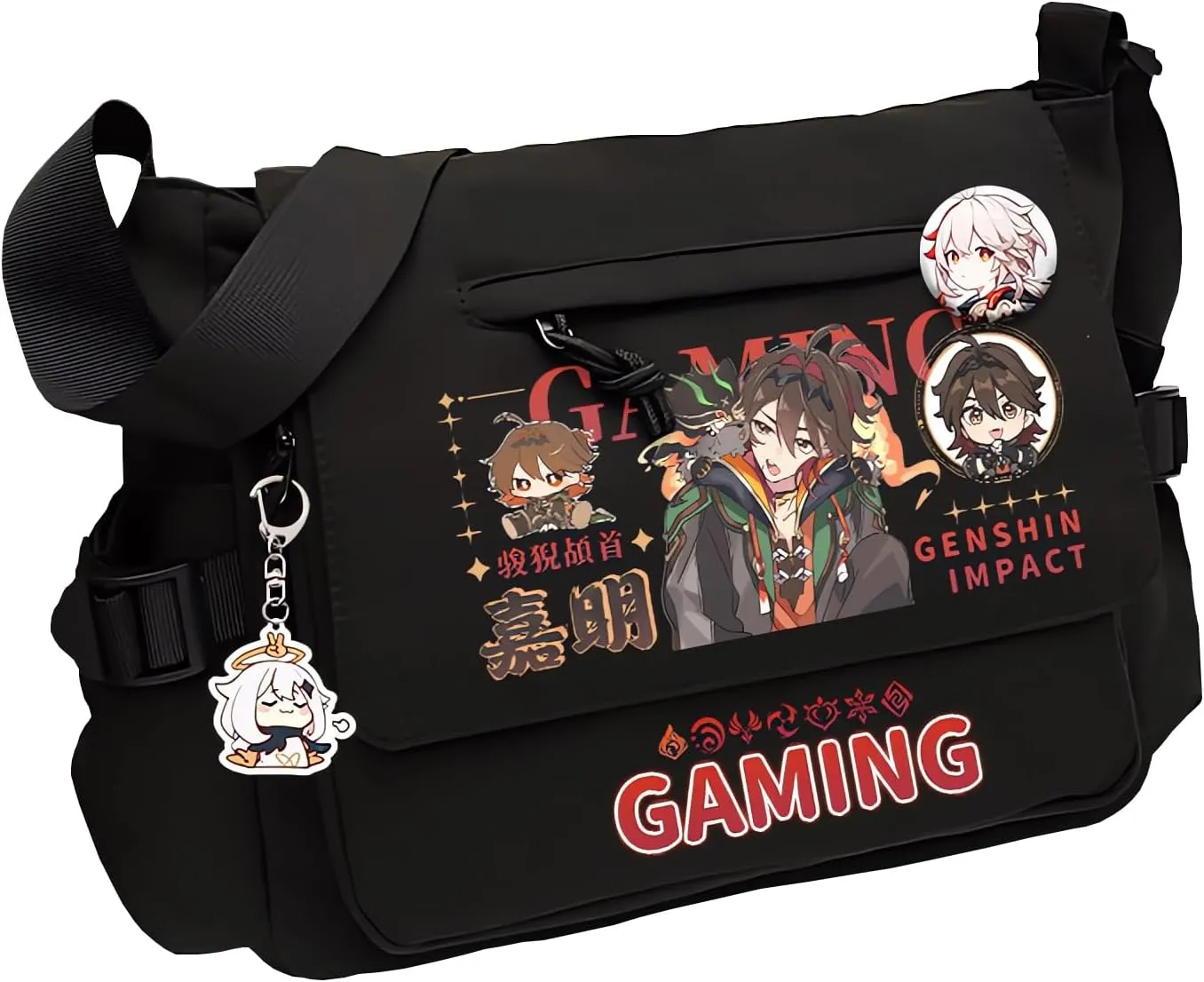 Genshin Impact Handbag Gaming Crossbody Bag Cute Single Shoulder Bag Adult 3D Print Anime Backpack