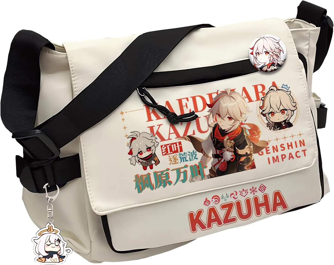 Genshin Impact Handbag Xiao Crossbody Bag Cute Single Shoulder Bag Adult 3D Print Anime Backpack Bag